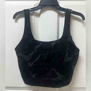 Black and gray marble print All in Motion long line Sports Bras size large